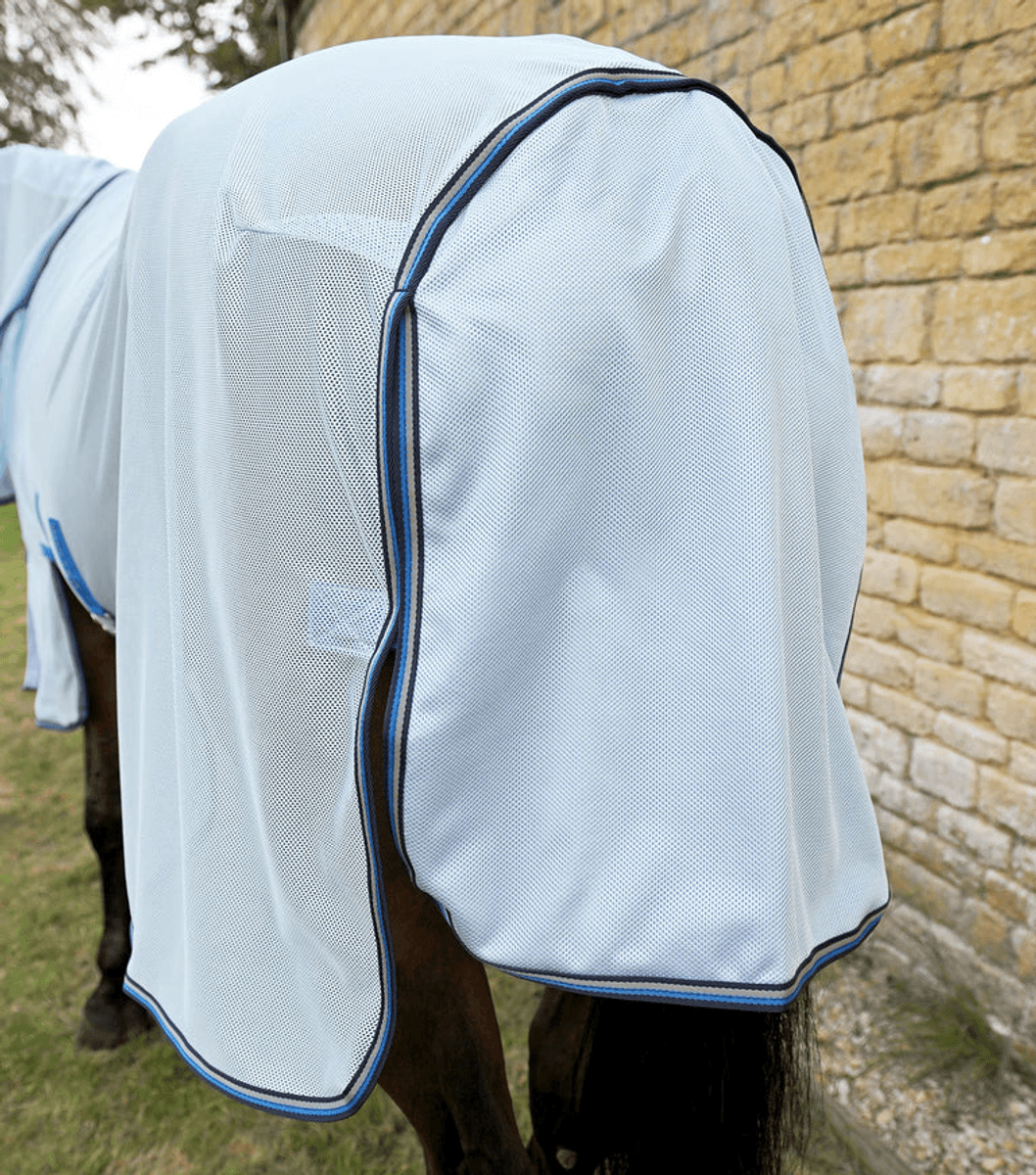 Premier Equine Bug Buster Fly Rug Detachable Neck Blue