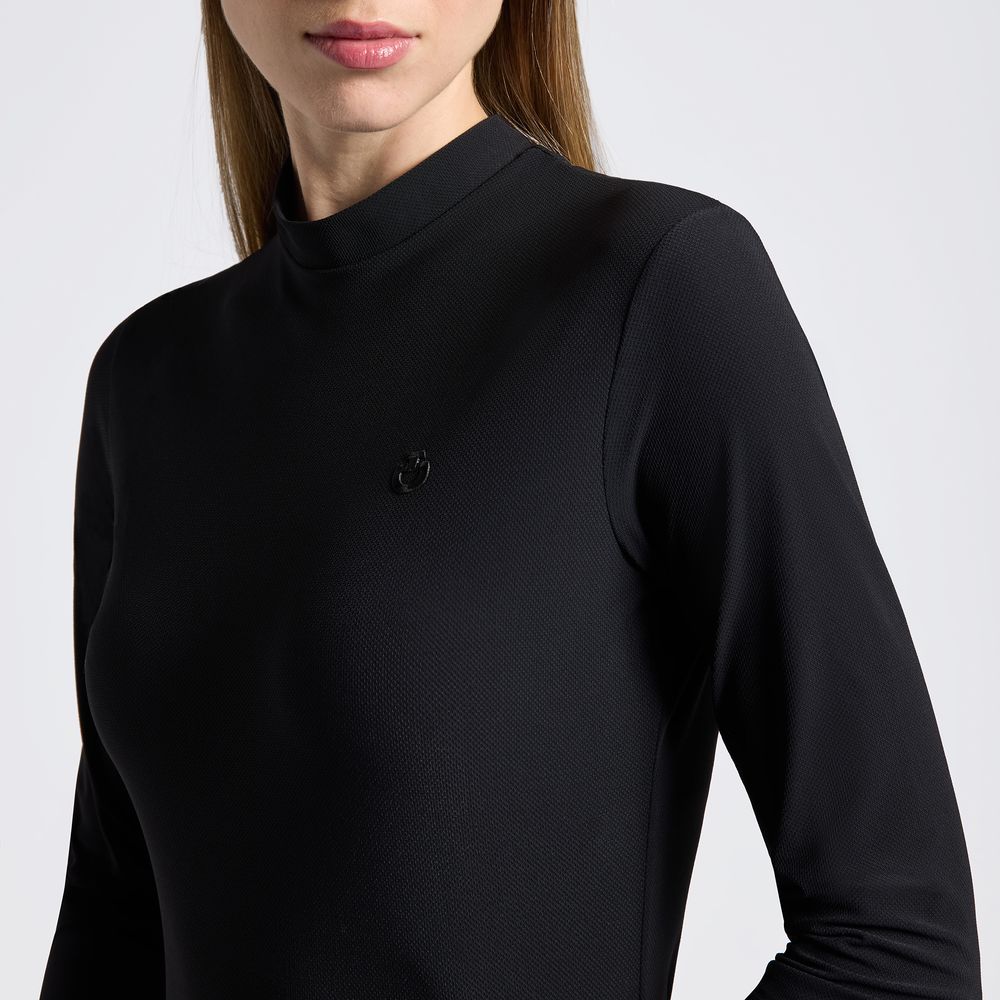 Cavalleria Toscana Jersey L/S Training Polo Black