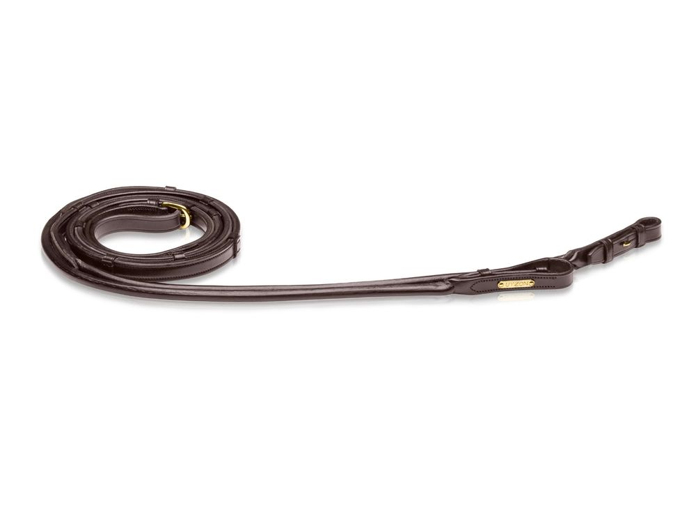 Utzon Rolled Reins w/Stoppers Leather/Rubber Brown