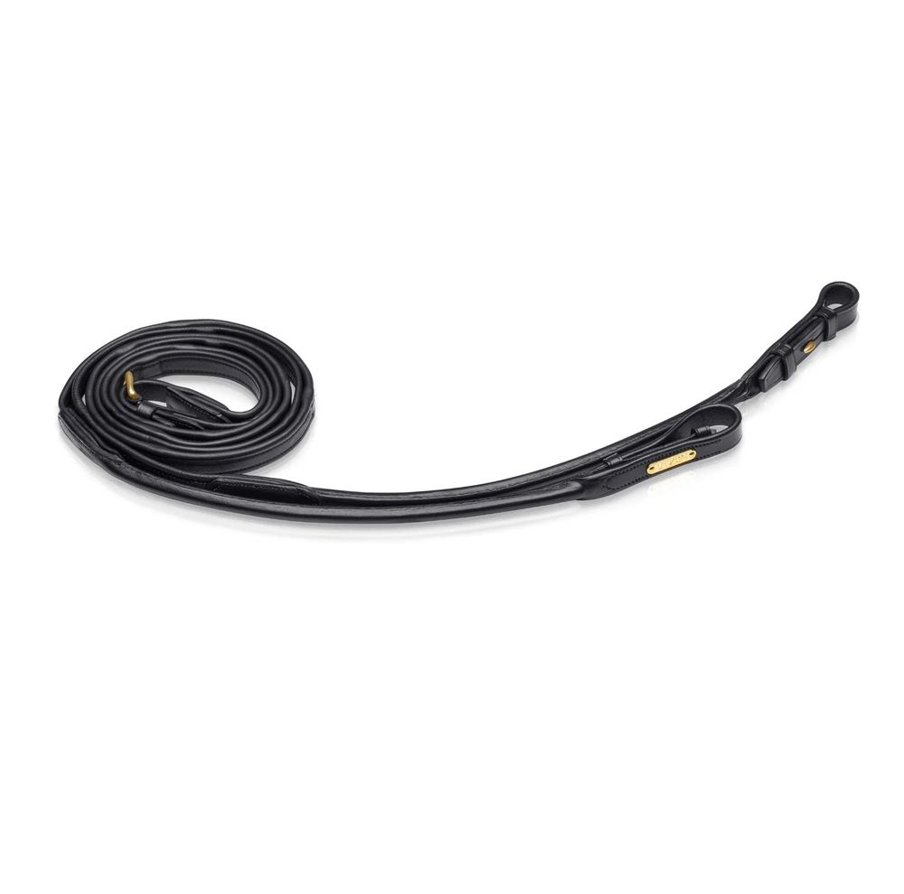 Utzon Rolled Padded Leather Reins Black/Brown