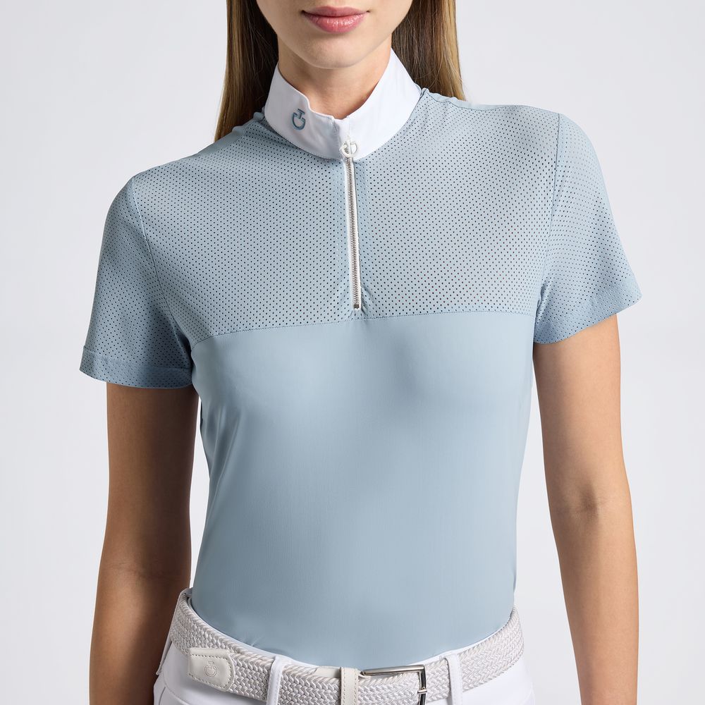 Cavalleria Toscana PS Jersey S/S Competition Shirt Blue Fog