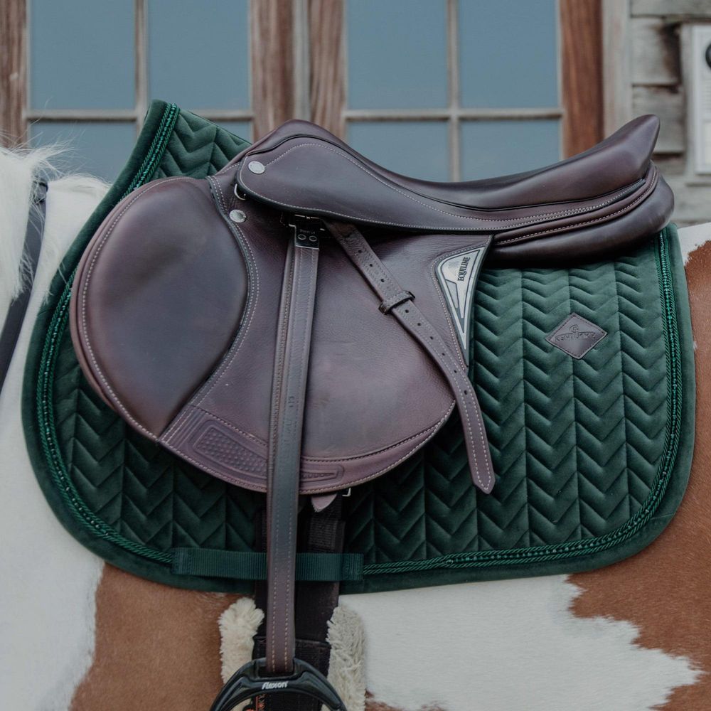 Kentucky Saddle Pad Velvet Pearls Pine Green