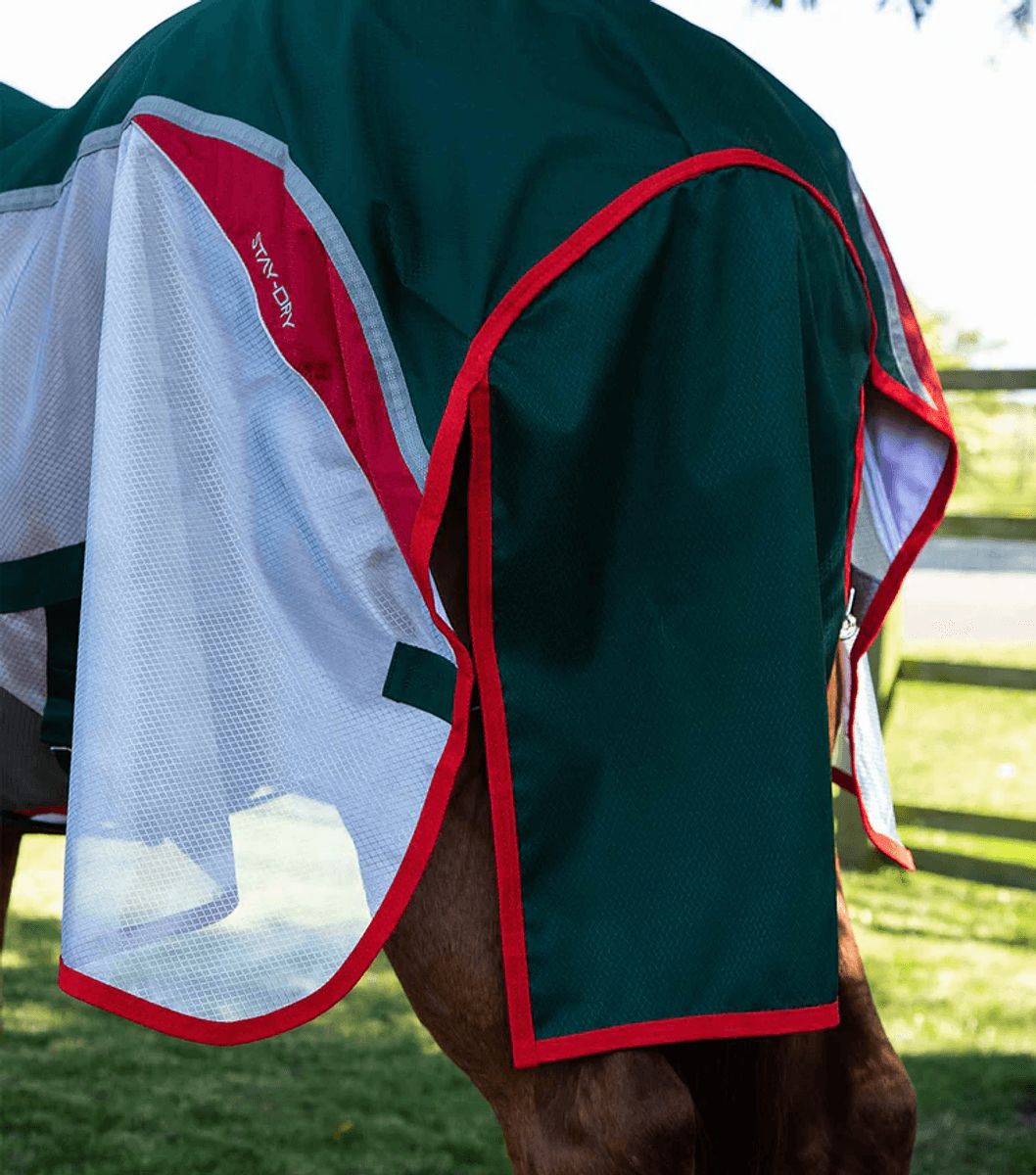 Premier Equine Buster Stay-Dry Super Lite Fly Rug with Surcingles Green
